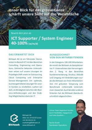 Seite 1 ICT Supporter / System Engineer 40 - 100% (w/m/d)