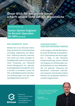 Seite 1 Senior System Engineer im Bereich Operation 80-100%
