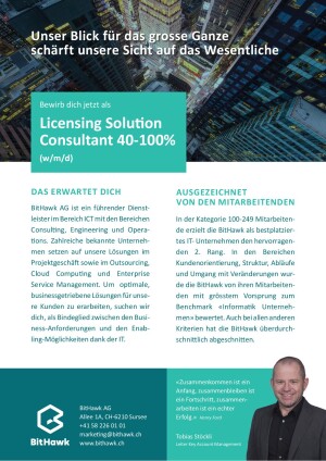 Seite 1 Licensing Solution Consultant 40-100% (m/w/d)