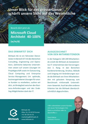 Seite 1 Microsoft Cloud Architekt 40-100% (w/m/d)