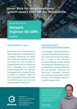 Seite 1 Network Engineer 40-100% (w/m/d)