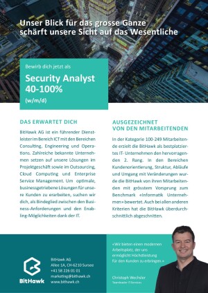 Seite 1 Security Analyst  40-100%  (w/m/d)