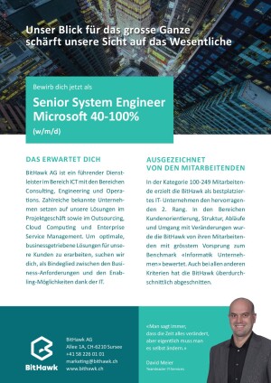Seite 1 Senior System Engineer Microsoft 40 - 100% (w/m/d)