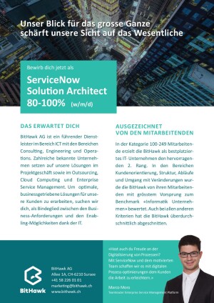 Seite 1 ServiceNow Solution Architect 80-100% (w/m/d)