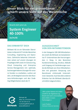 Seite 1 System Engineer  40-100%  (w/m/d)